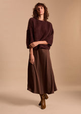 PULL MOHAIR COL ROND GLYCINE