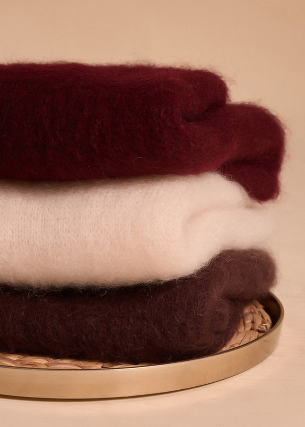 MAILLE MOHAIR COL ROND GLYCINE