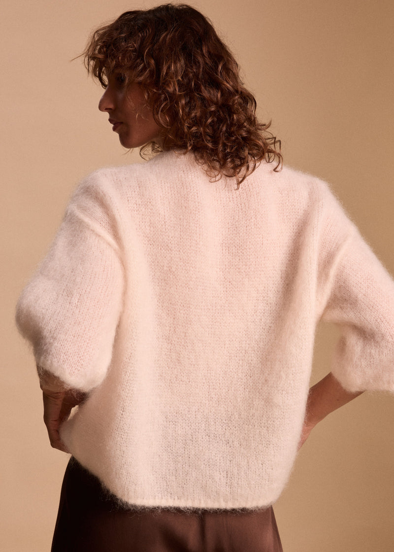 MAILLE MOHAIR COL ROND GLYCINE