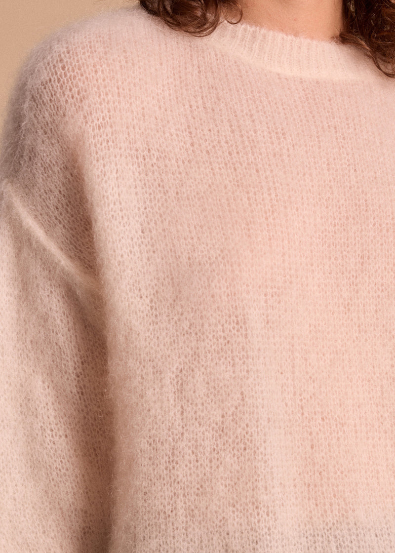 MAILLE MOHAIR COL ROND GLYCINE