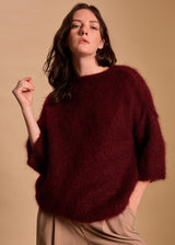 PULL MOHAIR COL ROND GLYCINE