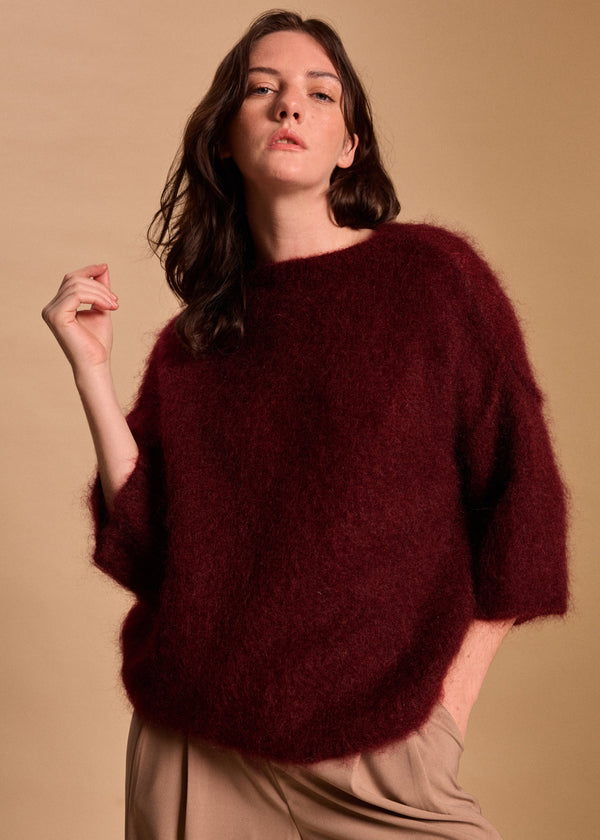 MAILLE MOHAIR COL ROND GLYCINE
