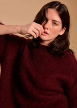 PULL MOHAIR COL ROND GLYCINE