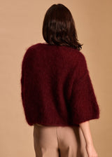 PULL MOHAIR COL ROND GLYCINE