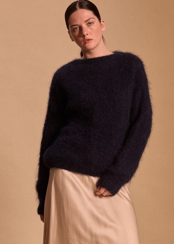 MAILLE MOHAIR COL ROND GALATÉE