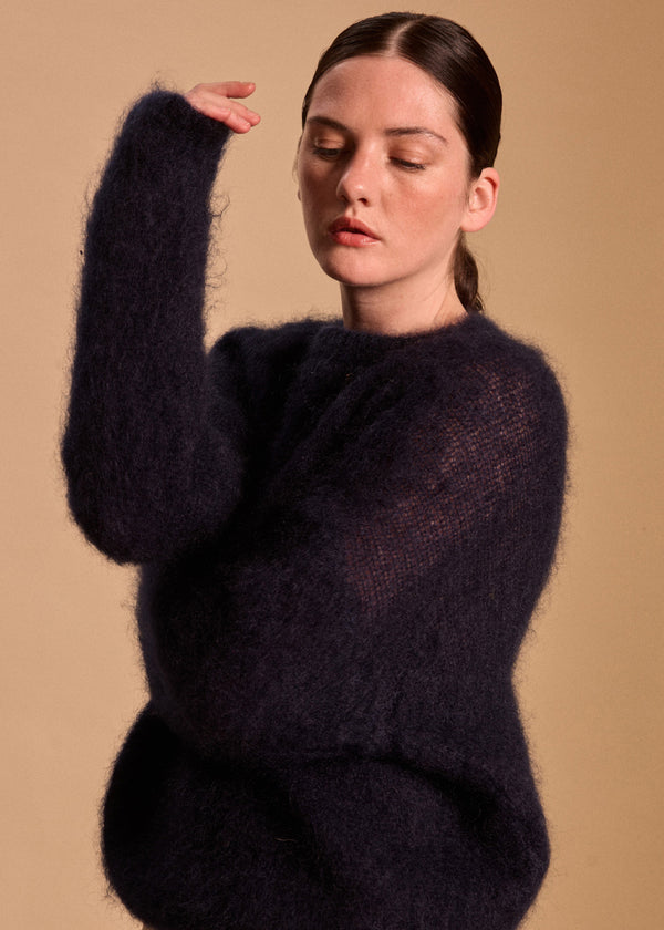 MAILLE MOHAIR COL ROND GALATÉE