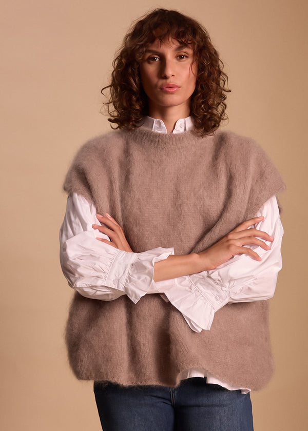 MAILLE SANS MANCHES OVERSIZE HESTIA