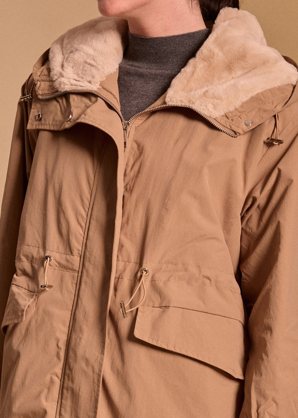 PARKA 3/4 DÉPERLANTE CAPUCHE LIORA