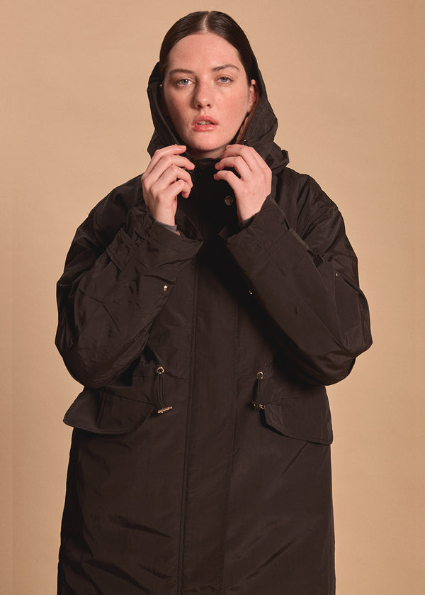 PARKA 3/4 DEPERLANTE CAPUCHE LIORA