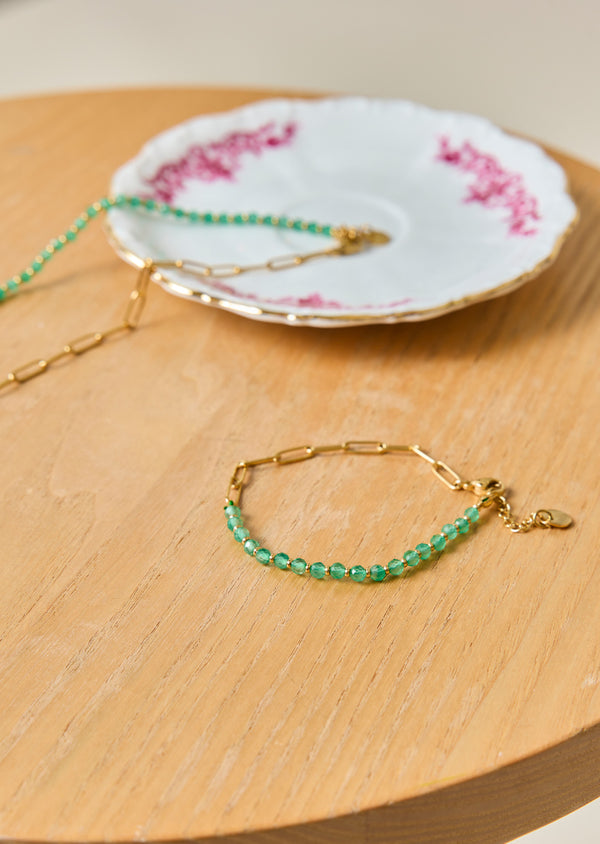 BRACELET CHAINE ET PERLES
