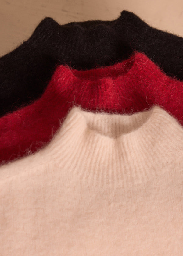 MAILLE MOHAIR SANS MANCHES COL MONTANT VITTORIA