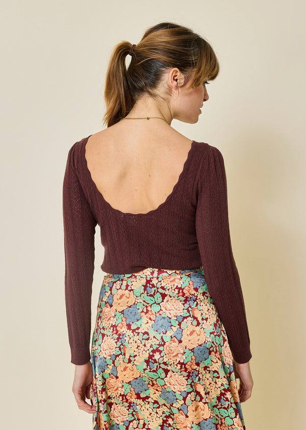 Tia off-the-shoulder sweater