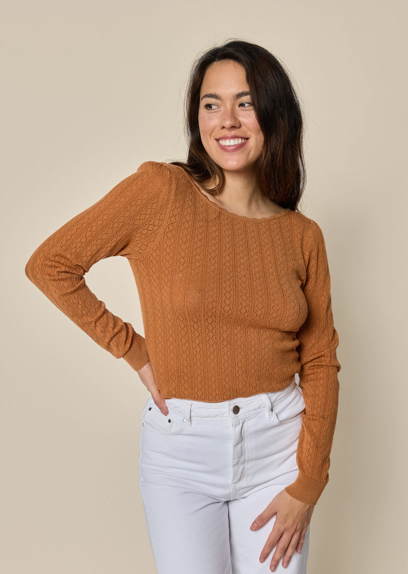 MERINO OPENWORK SWEATER TIA