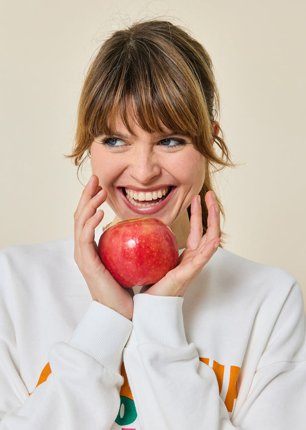 Huguette flocked cotton sweatshirt