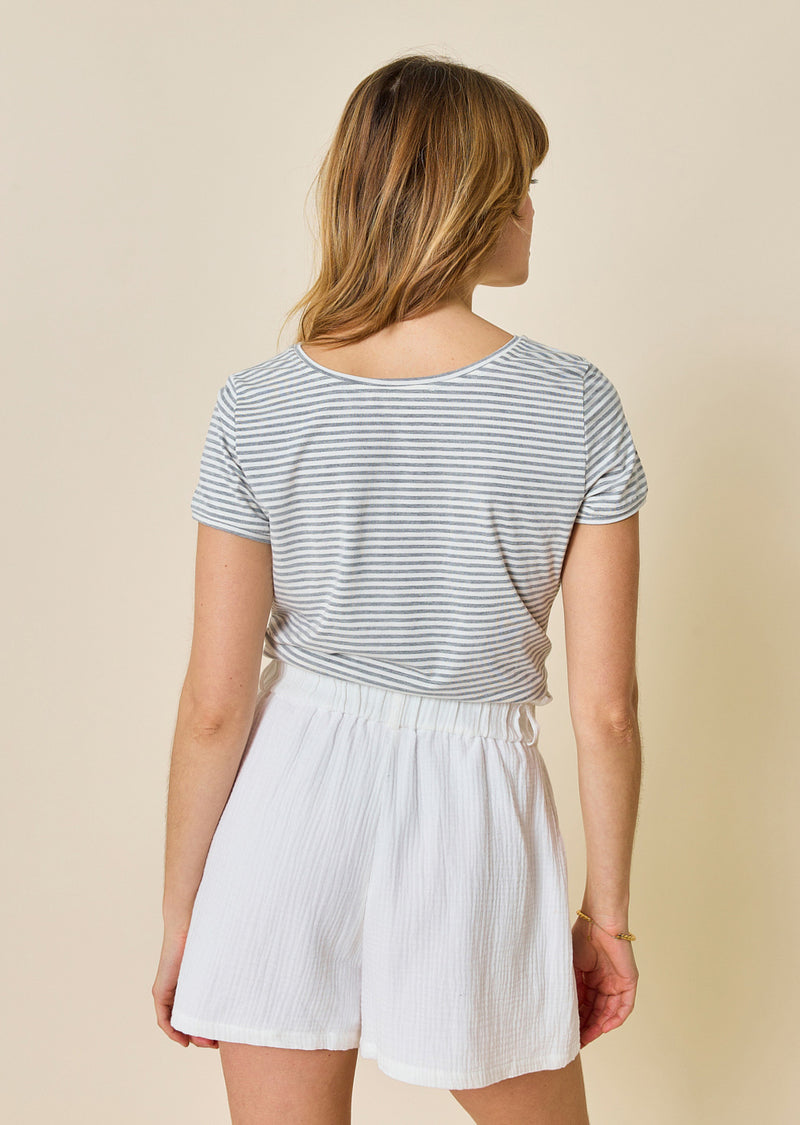 WHITNEY KNOTTED AND SHORT-SLEEVED T-SHIRT