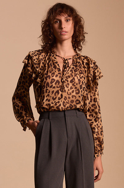 CHEMISIER LEOPARD NOUE AELA