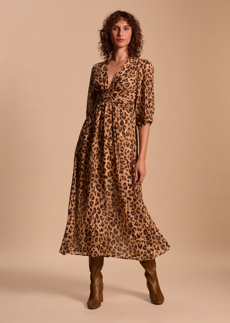 ROBE LONGUE FLUIDE DECOLLETE PROFOND ISADORA