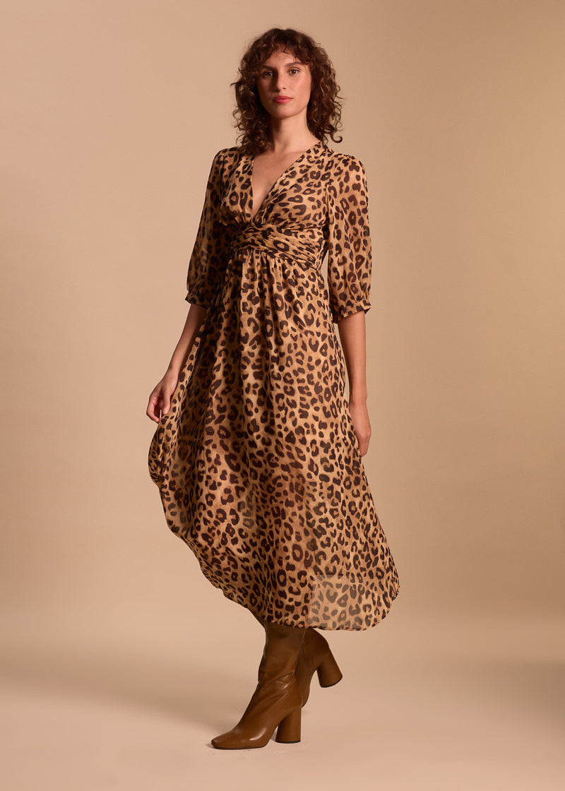 ROBE LONGUE FLUIDE DECOLLETE PROFOND ISADORA