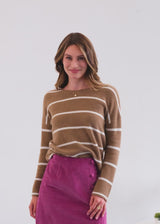 MIRIAM STRIPED MOHAIR SWEATER