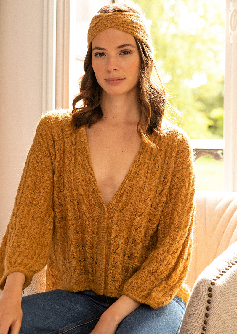 Cardigan Overzie En Mohair Elsie plantain | MARIE SIXTINE