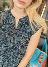 ROBE CHEMISE COURTE NADIA PAISLEY B | MARIE SIXTINE