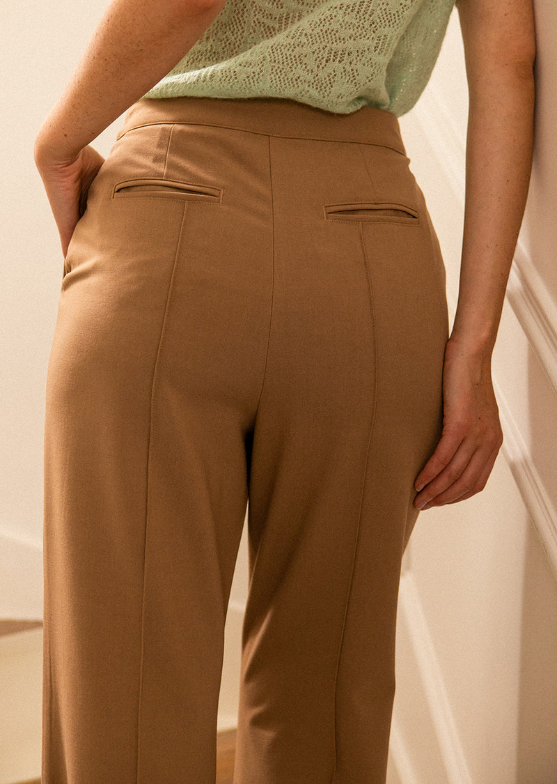 Pantalon A Pinces Adrien mocca | MARIE SIXTINE