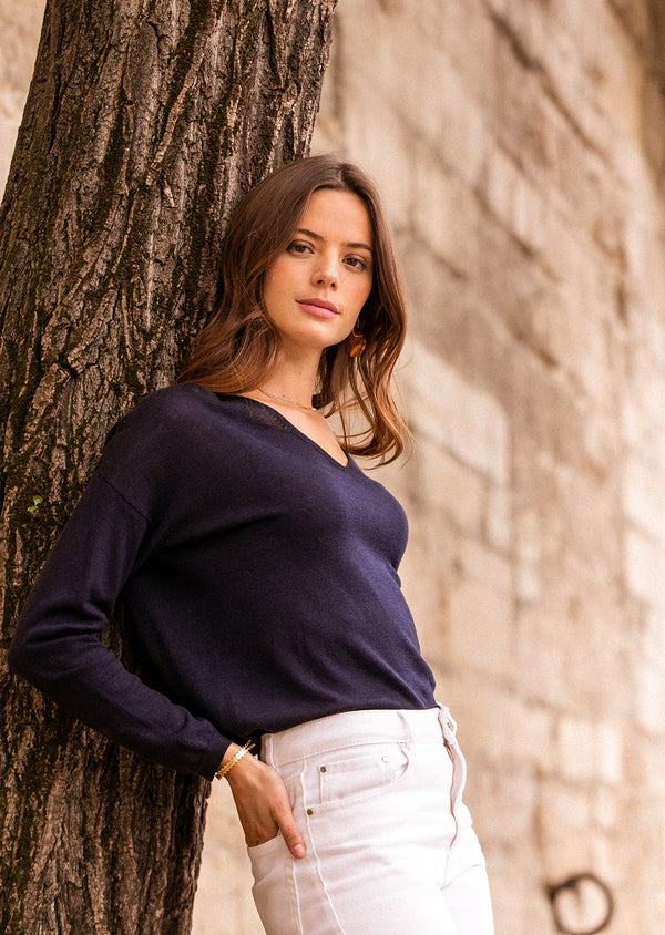 Pull En Maille Fine Ines sailor | MARIE SIXTINE