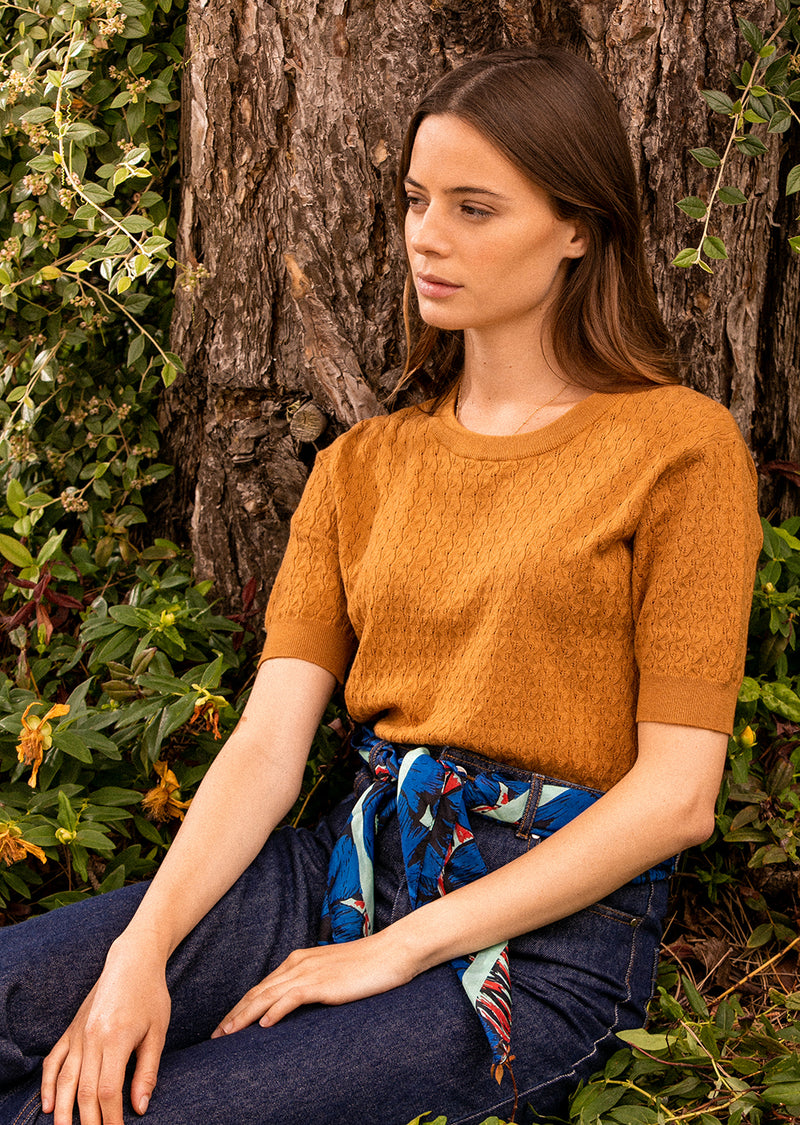 Pull Col Rond Axelle plantain | MARIE SIXTINE