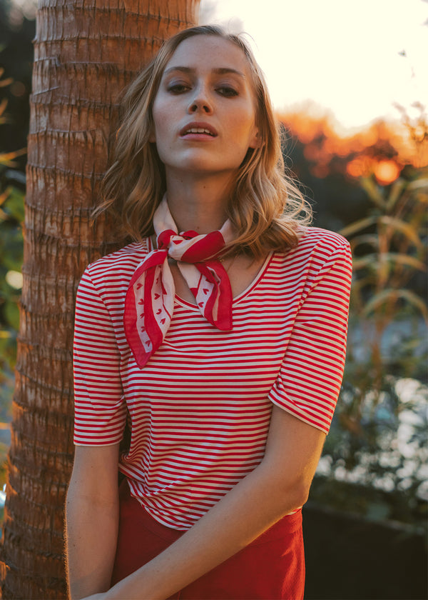T-SHIRT MARINERE COL BATEAU YONIE