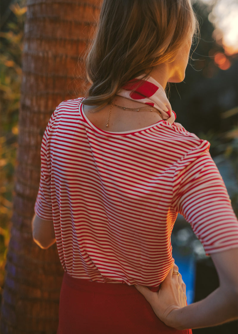 T-SHIRT MARINERE COL BATEAU YONIE