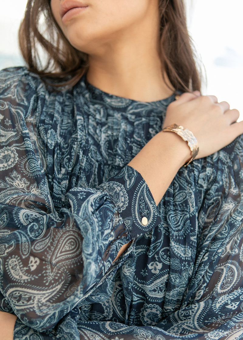 BLOUSE FLUIDE MOUSSELINE LEIA PAISLEY B | MARIE SIXTINE
