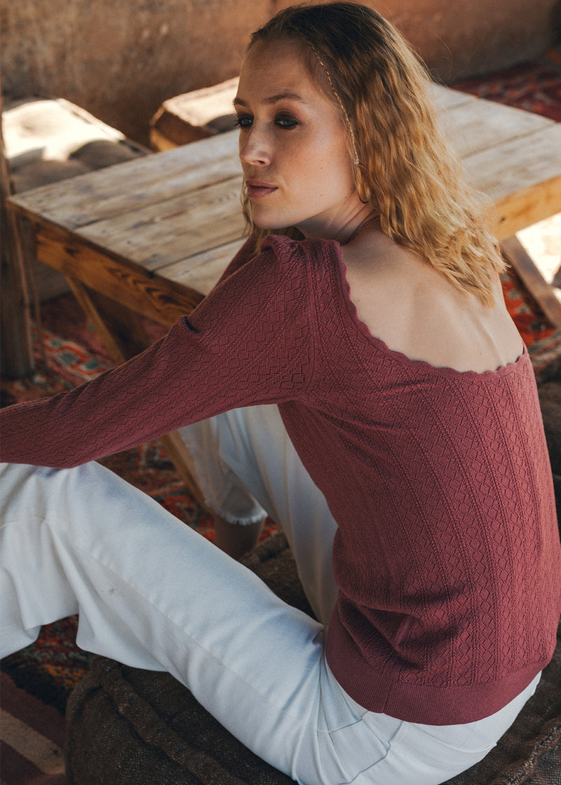 PULL MERINOS AJOURE TIA | MARIE SIXTINE