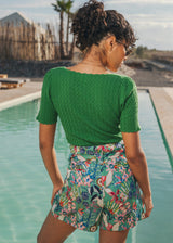 MERINO SWEATER SQUARE NECK ADE