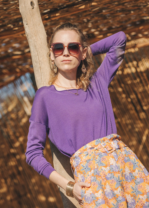 MERINO SWEATER BLUEBERRY