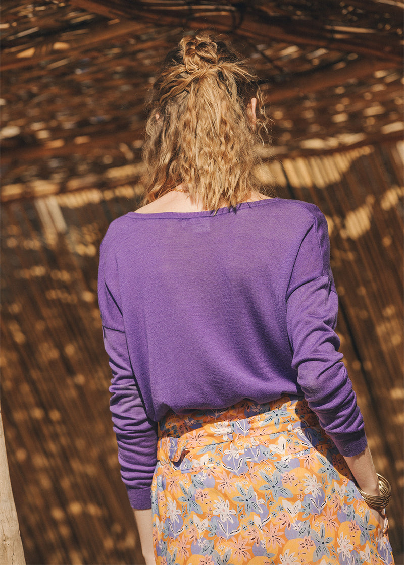 MERINO SWEATER BLUEBERRY