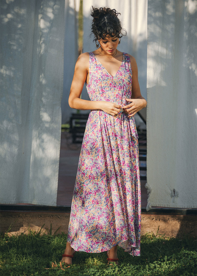 LONG DRESS WITH STRAPS ANNE
