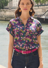 Helene shirt with claudine collar